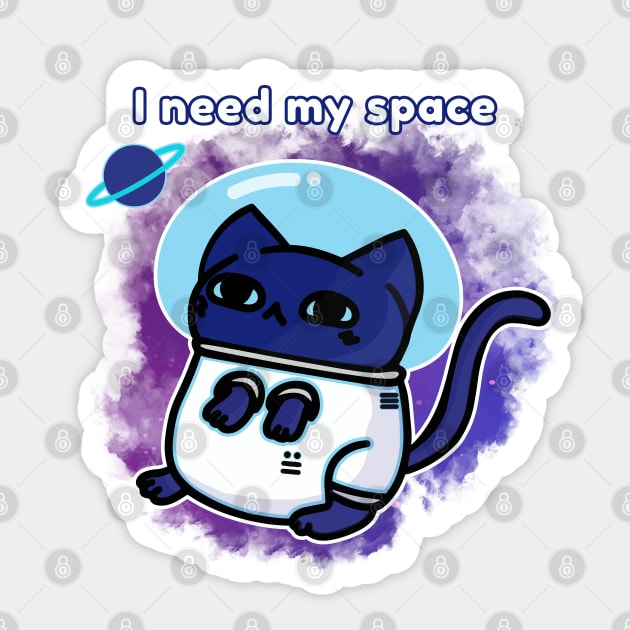 I Need My Space - On Top Sticker by The3rdMeow